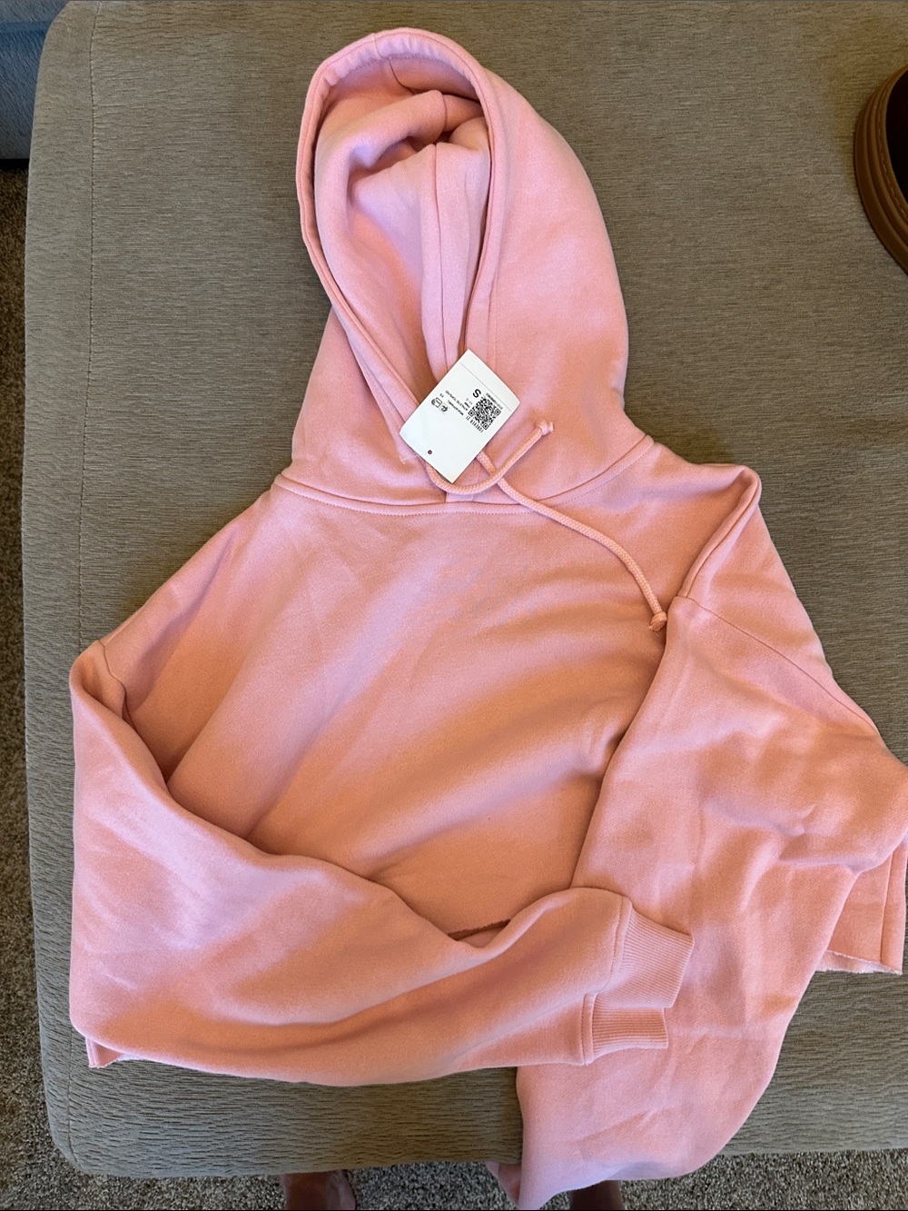 Forever 21 Pink Hooded Pullover Sweatshirt
